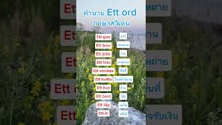 คำนาม Ett ord #ภาษาสวีเดน #เรียนภาษาสวีเดน #learnswedish