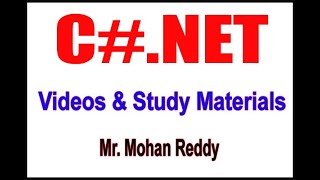 .Net Videos | C#.Net Videos  | Session - 1: .Net Introduction | by Mohan Reddy