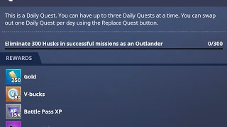 Fortnite Save The World, Daily Quest, Eliminate 300 Husks as Outlander, Winning 80 V-Bucks!!!