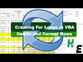 Creating For Loops in Visual Basic (VBA)