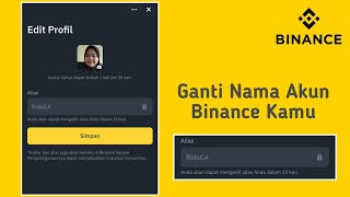 Cara Mengganti Nama Akun Binance