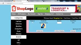 E Commerce Website in PHP & MySQL Part 29 Updating Quantity in Cart