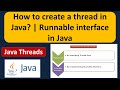 How to create a thread in Java? | Runnable interface in Java | Java Threads