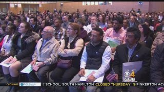 200 New Citizens Take Oath At JFK Library