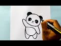 how to draw a panda easy step by step drawing a panda draw a cute panda