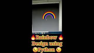 😲😲Rainbow using python turtle 🐢/ python turtle design 😍