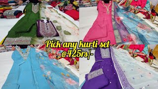 chickpet wholesale kurtis sets pick any @425rs| single piece courier available | partywear kurties