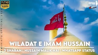 Wiladat E Imam Hussain | 3 Shaban | Hussain Malik Hai | Whatsapp Status | Manqabat 2022