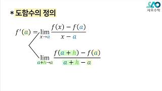 [수Ⅱ][LV 1] 12강. 도함수_도함수의 정의