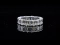 5 carat emerald cut diamond eternity band