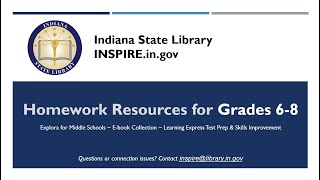 INSPIRE Homework Resources for Grades 6-8 Tutorial