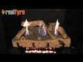 Real Fyre Split Oak Vent Free Gas Logs Live Burn Video American Gas Works