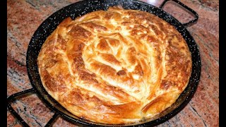 Very easy pie with ready crusts, cheese and eggs