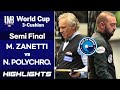 [Porto World Cup 3-Cushion 2016] Semi Final - Marco ZANETTI (ITA) vs Nikos POLYCHRONO. (GRC). H/L