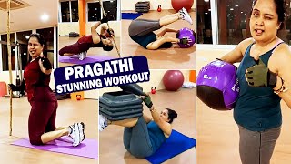 Actress Pragathi Latest STUNNING Workout Video | Pragathi Latest Video | Daily Culture