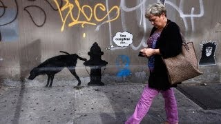 New Banksy graffiti on the streets of New York