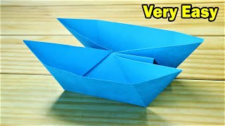How To Make Origami Twin Boat | Origami Paper Craft ||