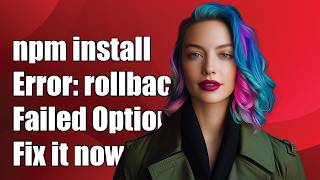 npm install Error: rollbackFailedOptional