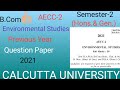 Privi Creation b.com semester-2 AECC-2 Environmental studies Previous question paper