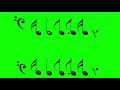 Music Notes Dancing Border Green Screen Animation 3D