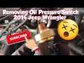 How to: Remove Oil Pressure Switch 2014 Jeep Wrangler (Sahara, Rubicon, Unlimited Sport, X) 3.6L