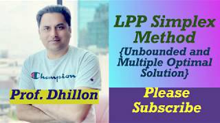 Simplify Unbounded and multiple optimal solution LPP Simplex Method Let’s Simplify Learning