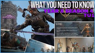 For Honor Year 8 Season 4 TU1 in 20min - Hero Skin, Armor Sets, Testing Grounds, Patch Notes,Weapons