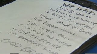 Thieves leave victim a shocking letter