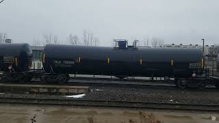 CN 550 EMD EX BNSF GP38-2 4959 \u0026 GP38-2W 4791 are Shoving those rail cars in the Aldershot Yard