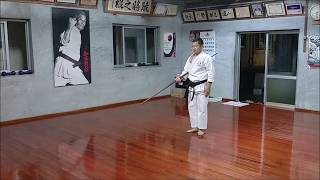 沖縄 琉球古武道 添石の棍小 Ryukyukobudo Shiishi_no_kon_sho