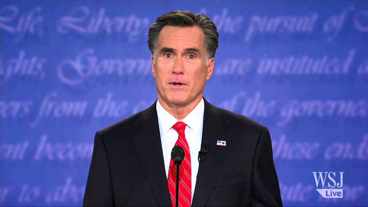 Romney Closes Out First Presidential Debate - YouTube