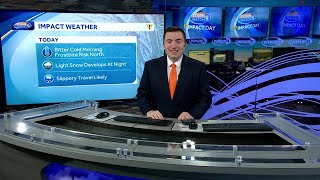 Video: Bitter cold Sunday morning before snow chances move in