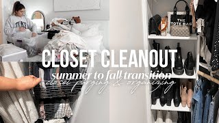 HUGE FALL CLOSET CLEANOUT + organizing, decluttering, purging my entire closet