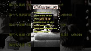 Netflix熱門影劇排行 #netflix #網飛 #戲劇 #美劇 #韓劇 #日劇 #台劇 #陸劇 #港劇 #歐美劇