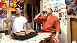 ハンバーグ作って焼いて食う動画