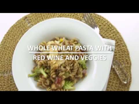 Whole wheat pasta with red wine and veggies Whole wheat pasta with red wine and veggies
