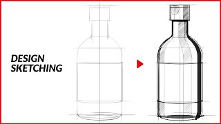 Product Design Sketching: How To Draw a Bottle (Sketch Tutorial for Beginners)