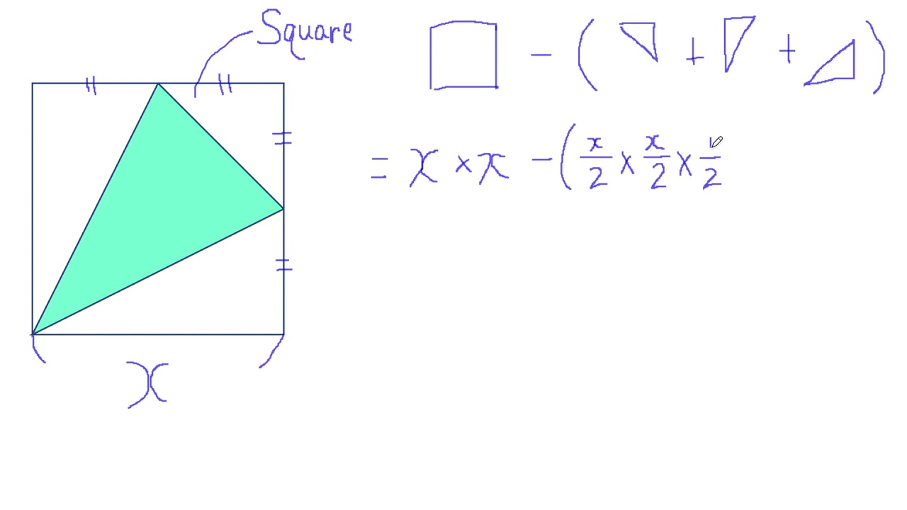 Triangle Inside A Square Math Problem Youtube