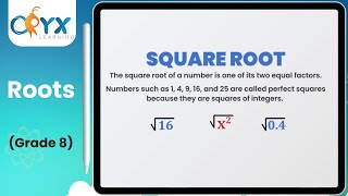 Roots | Grade 8 Math | Oryx Learning