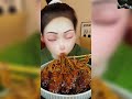 🔥 asmr black bean noodles u0026 spicy chicken mukbang 🍜🍗 eating show with cute filter