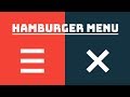 Hamburger Menu Button Animation Using HTML and CSS | Hamburger Animation CSS | CSS Tutorial