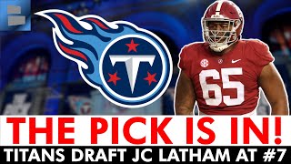 🚨Breaking Titans DRAFT JC Latham With #7 OVR Pick In The 2024 NFL Draft | Titans News