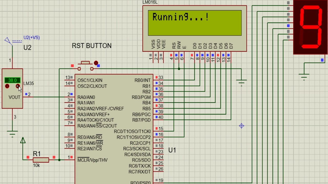 ADC Interrupt | PIC16F877A | Hi-Tech C Compiler | Proteus - YouTube