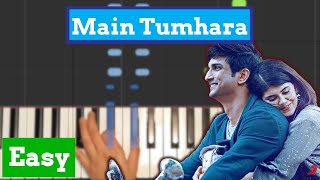 🎹 Main Tumhara - Dil Bechara || EASY Piano Tutorial/Cover