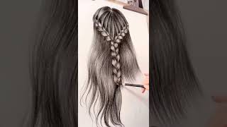 Rate this hair😉| Satisfying Créative Art That At Another Level Part #Shorts #art #draw #drawing