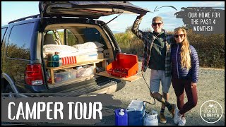 SUV / TRUCK CAMPER CONVERSION TOUR | Budget Vanlife [CAR CAMPING SETUP]