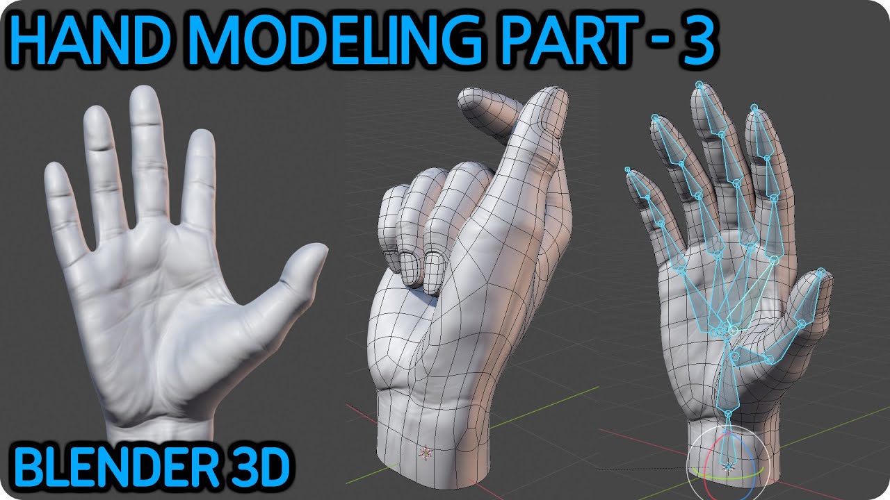 Hand Sculpting Retopology With Blender 3D PART - 3 -Detail Sculpting ...