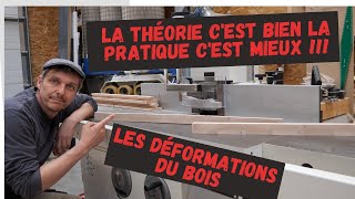 démonstration des déformations du bois en pratique