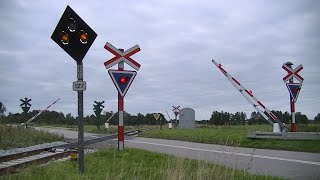 Spoorwegovergang Kirke Eskilstrup (DK) // Railroad crossing // Jernbaneoverskæring