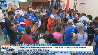 Começou o tradicional Pilon na Casa das Bandeiras no âmbito das festas de Nhô são Filipe